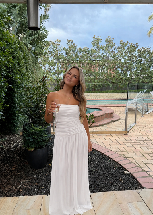 Diish Shari Strapless Midi Dress
