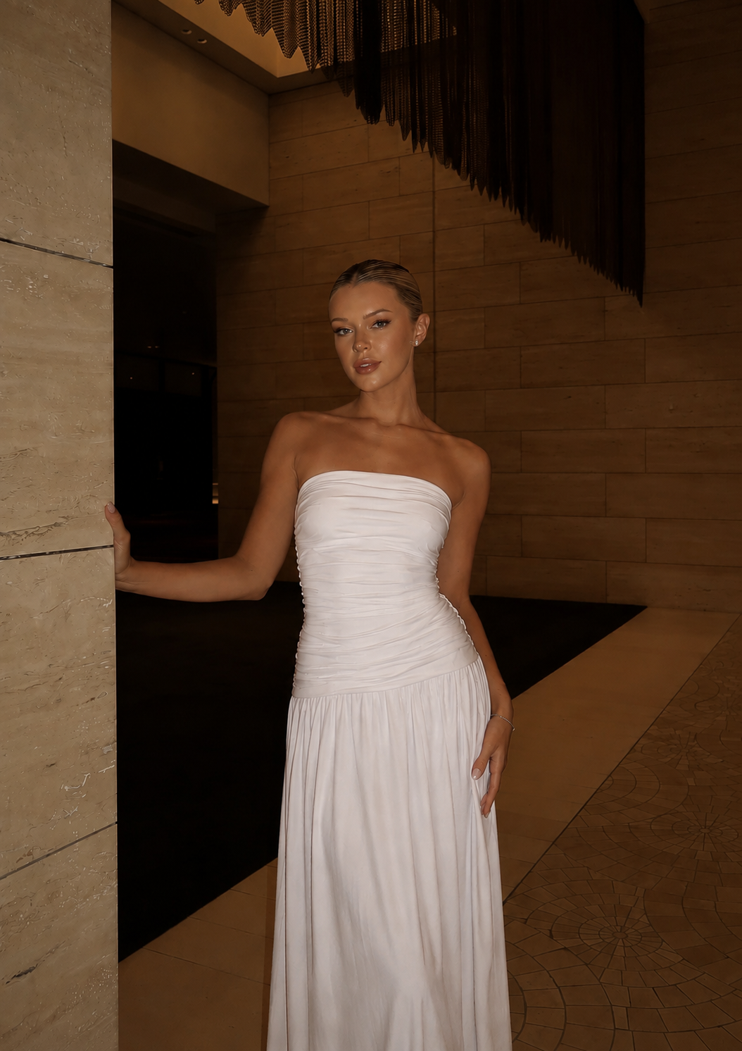 Diish Shari Strapless Midi Dress