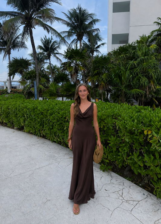 Zara Long Satin Dress