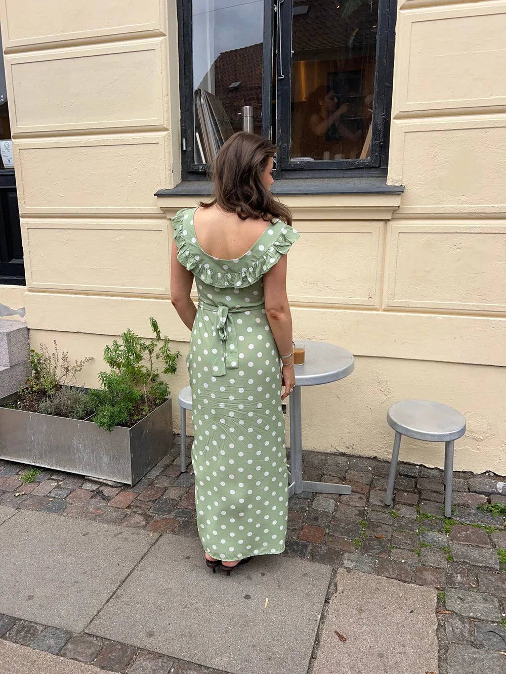 Designbysi Luna Dress Green/White