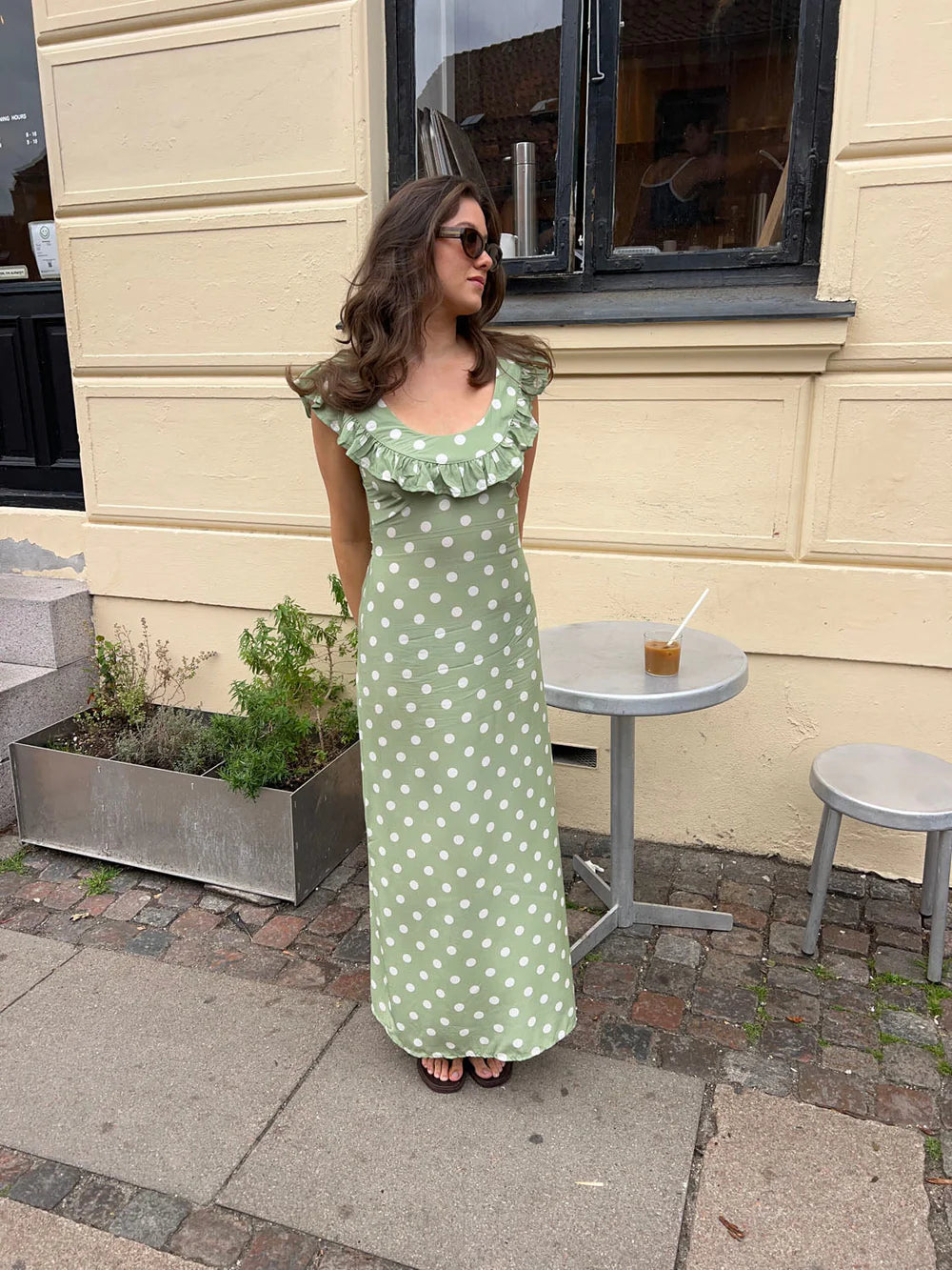 Designbysi Luna Dress Green/White