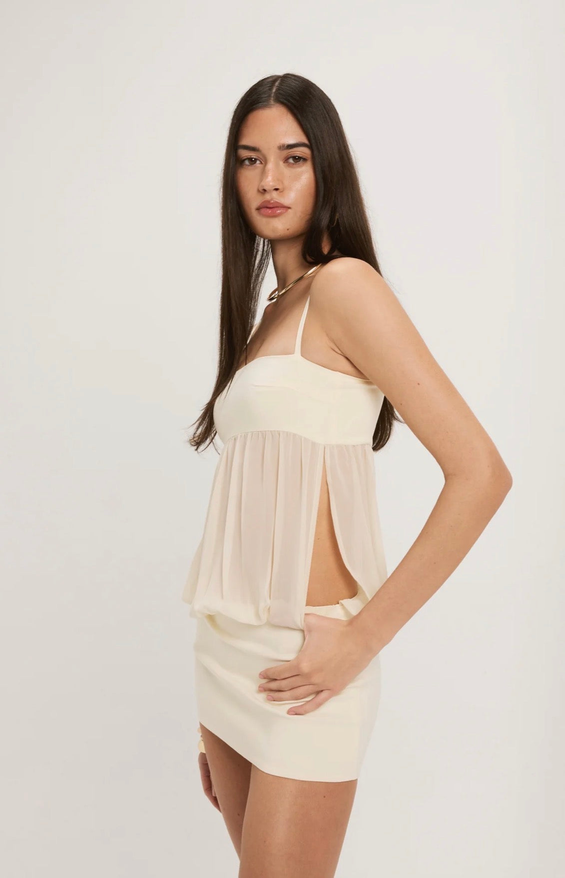 Ance Gria – Romeo Mini Dress (Cream, Size L)