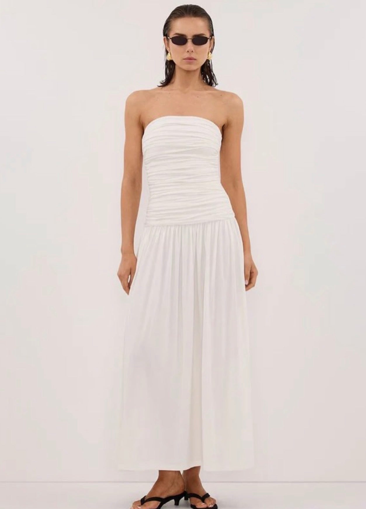 Diish Shari Strapless Midi Dress