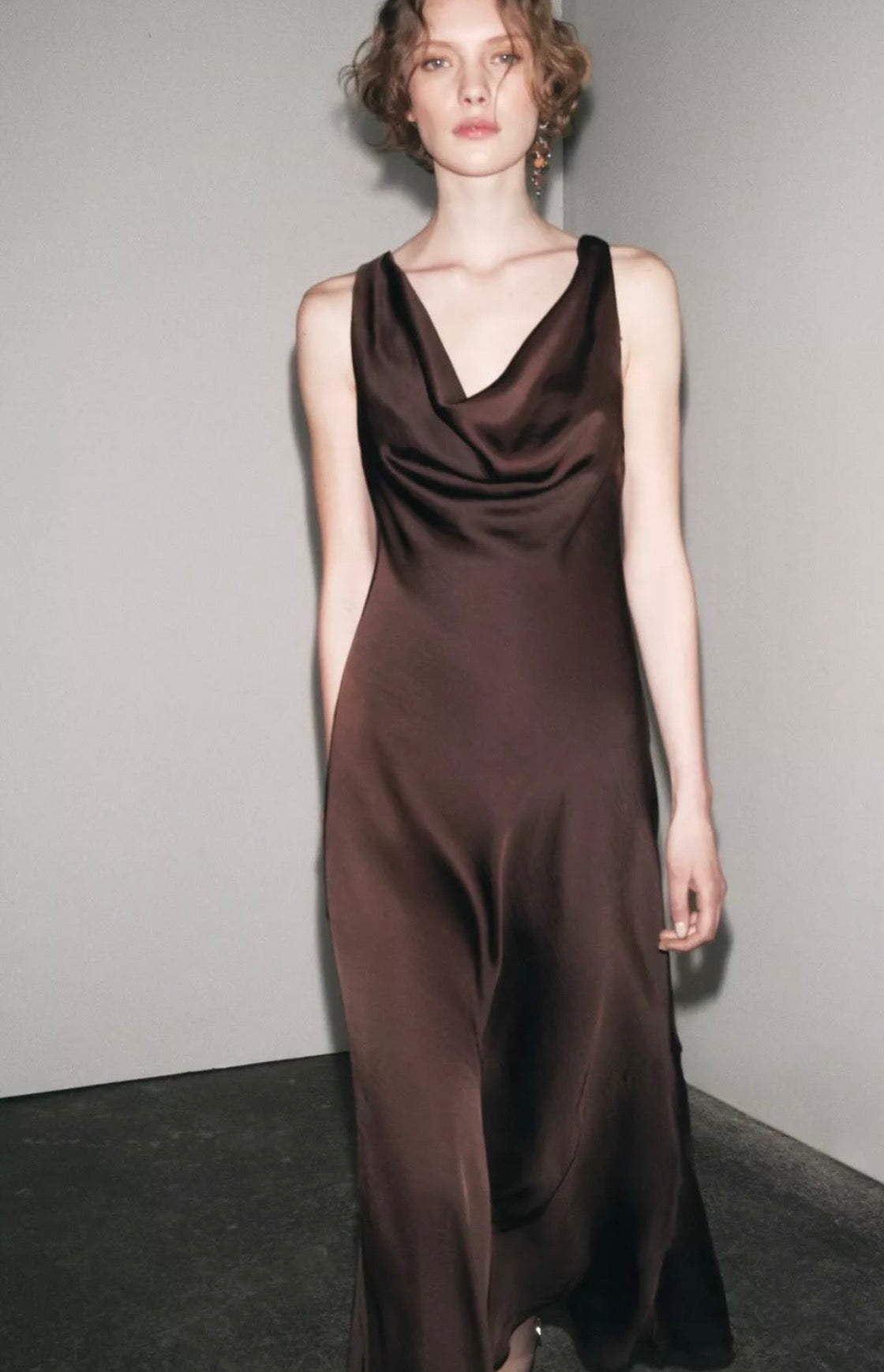 Zara Long Satin Dress