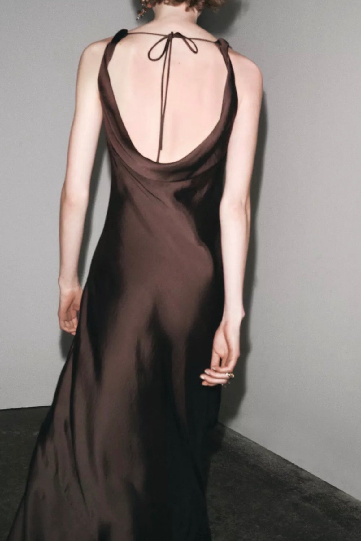 Zara Long Satin Dress